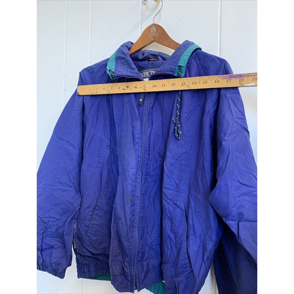 Vintage Pacific Trail Jacket Men's‎ Medium Coat Regular Rain Hiking Purple Green - Picture 6 of 13